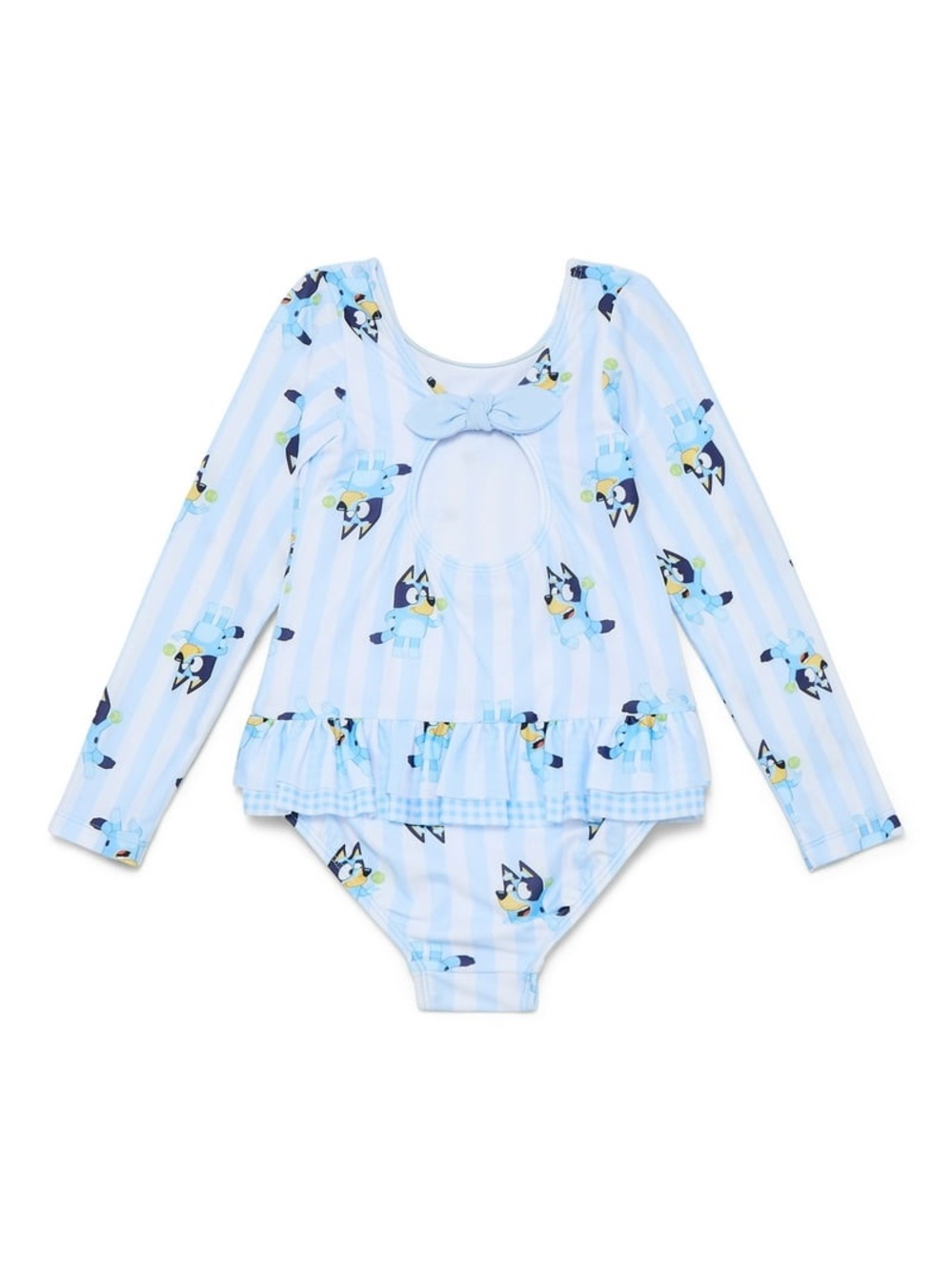 NWT Bluey Rash-guard Ruffle Swimsuit - Picture 2 of 4
